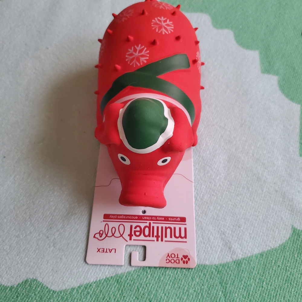 MultiPet Red Latex Pig Dog Toy